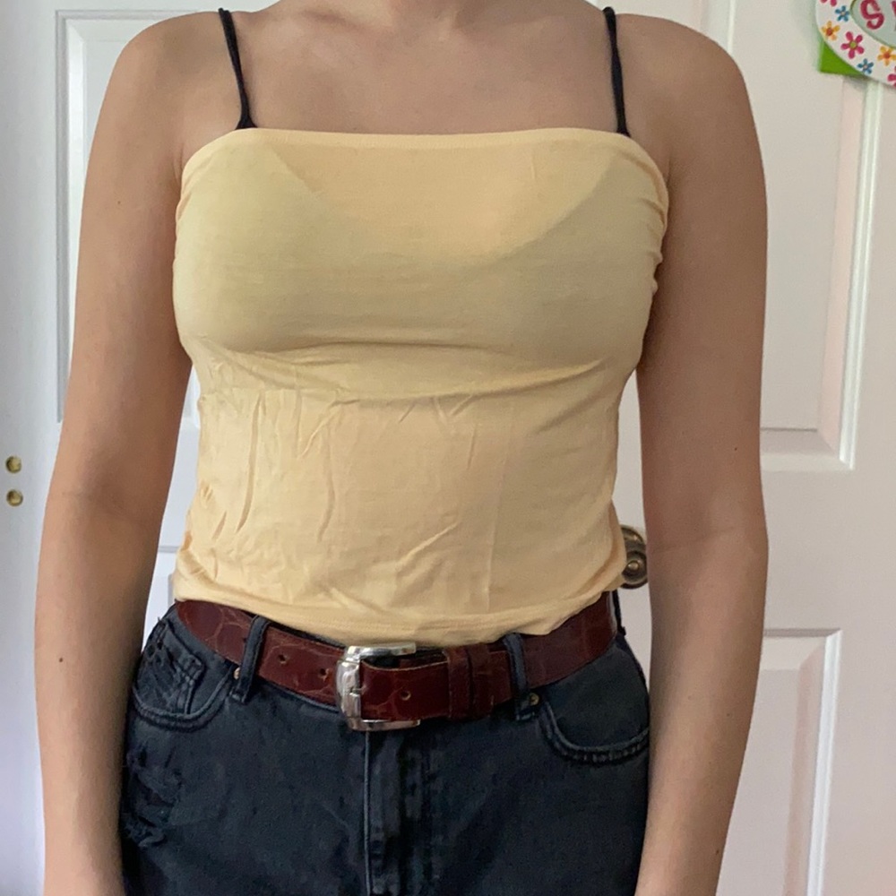 Yellow American eagle tube top